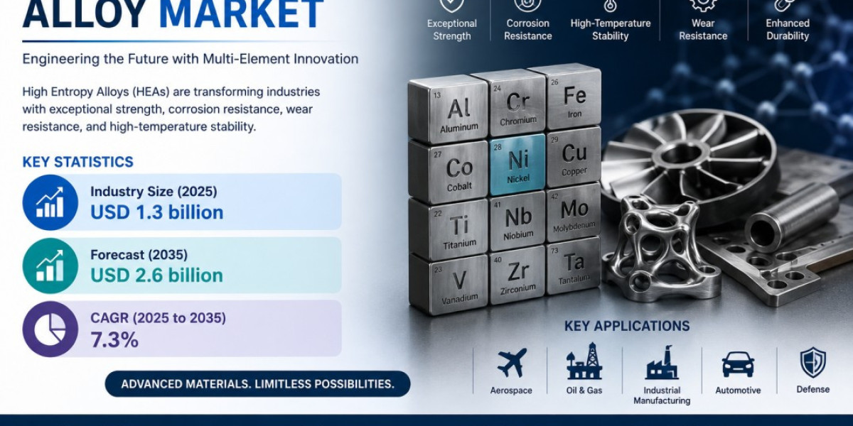 High Entropy Alloy Market to Reach USD 2.6 Billion by 2035 Amid Rising Aerospace and Defense Demand
