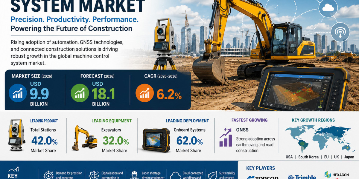 Global Machine Control System Market Set for Robust Growth, Reaching USD 18.1 Billion by 2036