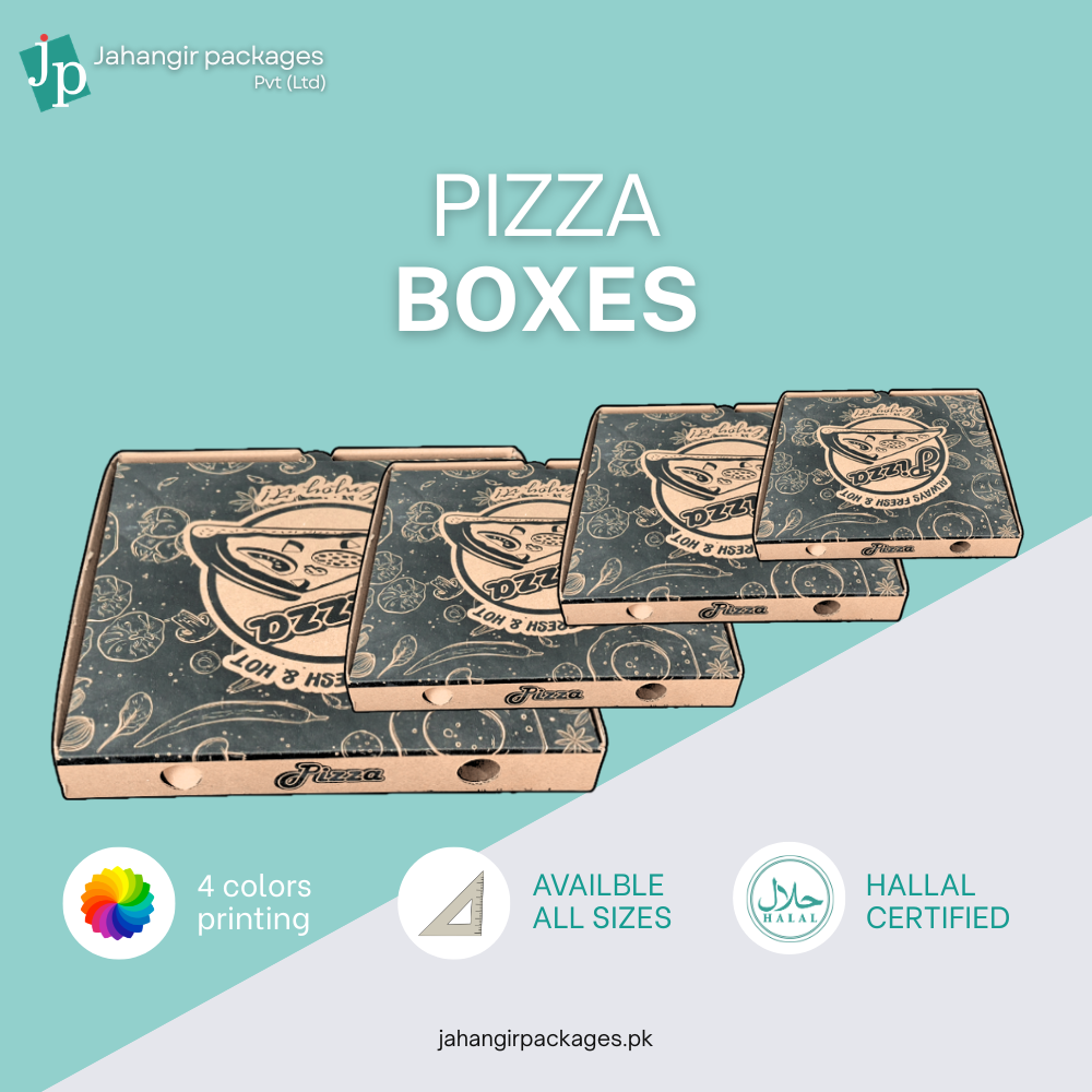 Pizza Boxes - Jahangir Packages | High Quality Packaging , Eco Friendly Packaging , Custom Box Printing , Paperboard , Stiffeners